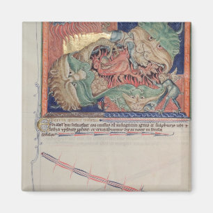 Die Kiefer der Hölle den roten Drachen schluckend Magnet