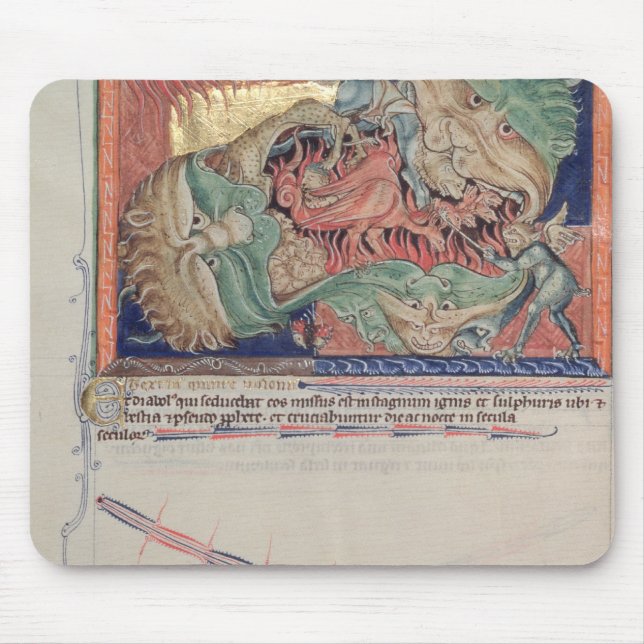 Die Kiefer der Hölle den roten Drachen schluckend Mousepad (Vorne)