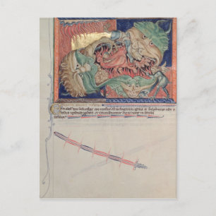 Die Kiefer der Hölle, die den roten Drachen schluc Postkarte