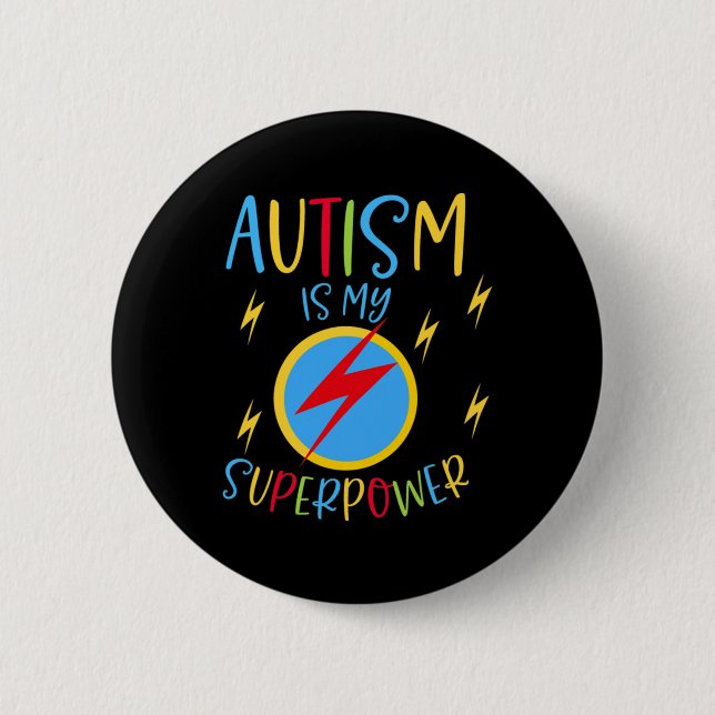 Die Kinder der Kinder von Autismus Awareness Ribbo Button (Vorderseite)