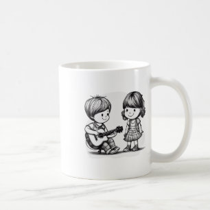 Die Kinder Haben Wie Immer Spaß. Aufkleber Kaffeetasse