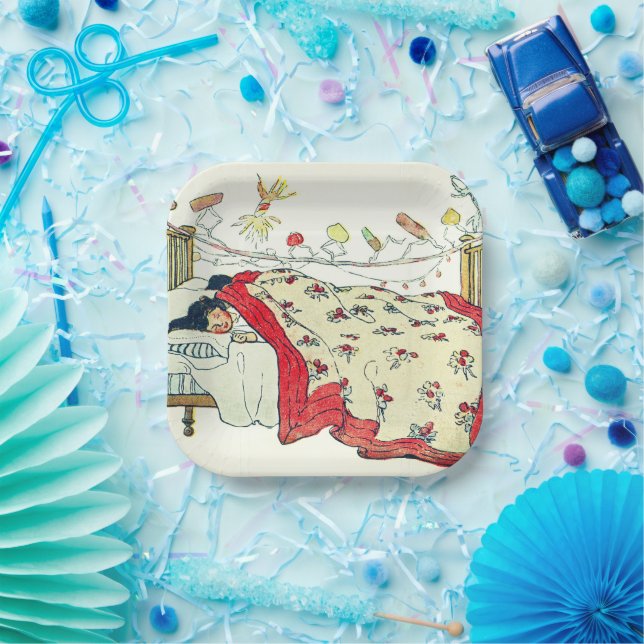 Die Kinder steckten alle in ihren Betten fest Pappteller (Party)