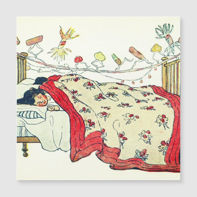 Die Kinder waren alle in ihren Betten nistet h Magnetkarte (Vorderseite)