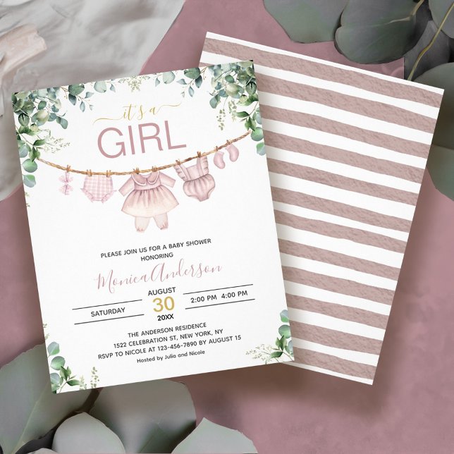 Die Kinderdusche in Pink-Boho ist eine tolle Geleg Flyer (Budget Its A Girl Pink Boho Baby Shower Invitation Flyer)