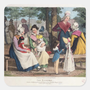 Die Kindermädchen, 1820 Quadratischer Aufkleber
