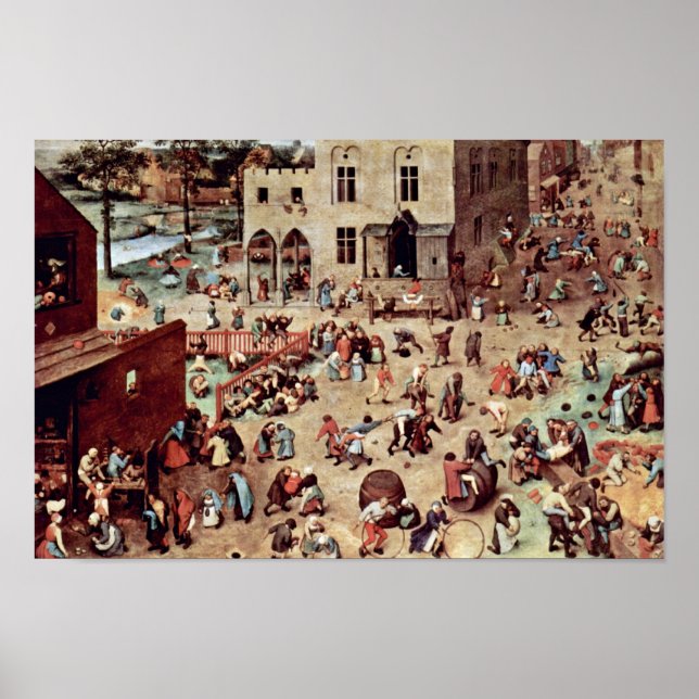 Die Kinderspiele von Bruegel D. Ä. Pieter (Best Poster (Vorne)