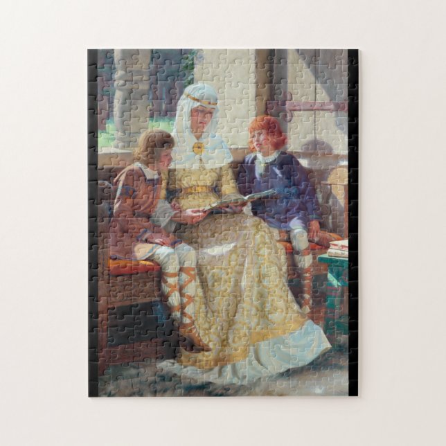 Die Kindheit Alfred des Großen, c. 1913 Puzzle (Vertikal)