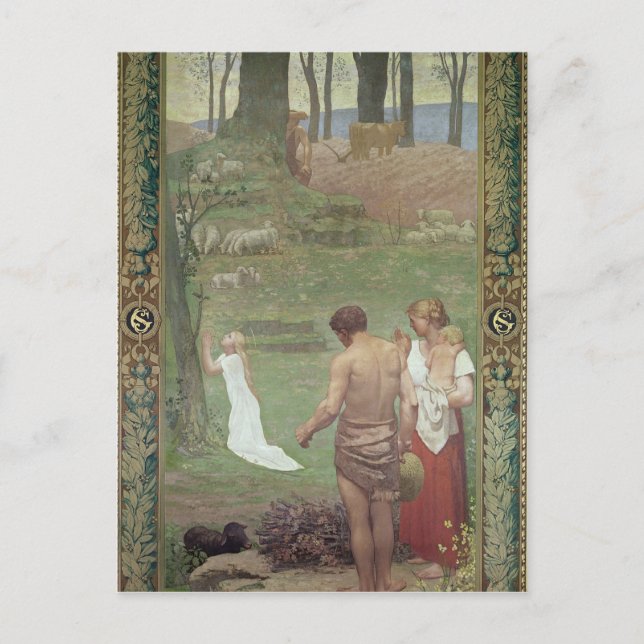 Die Kindheit des Hl. Genevievs Postkarte (Vorderseite)