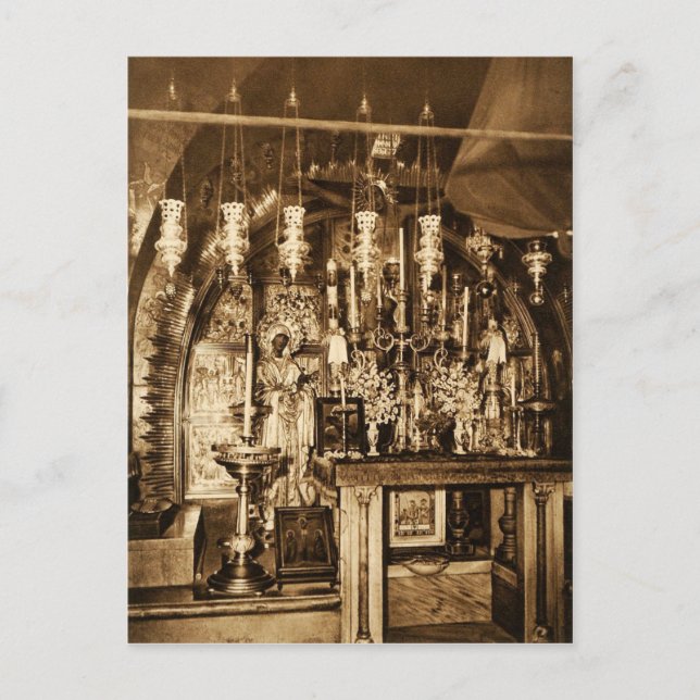 Die Kirche des Heiligen Sepulchers in Jerusalem Postkarte (Vorderseite)