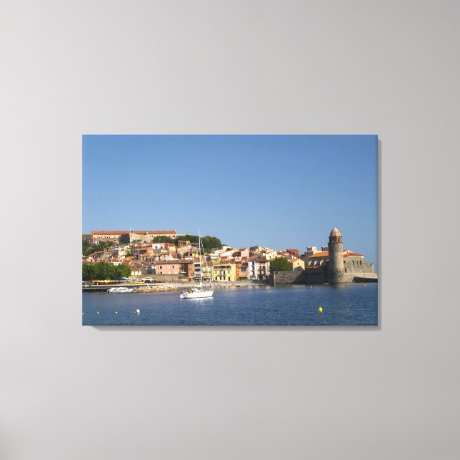 Die Kirche Eglise Notre Dame des Anges, unsere Dam Leinwanddruck (Vorderseite)