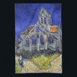 Die Kirche in Auvers, Van Gogh Geschirrtuch<br><div class="desc">Vincent Willem van Gogh (30. März 1853 - 29. Juli 1890) war ein niederländischer postimpressionistischer Maler, der zu den berühmtesten und einflussreichsten Persönlichkeiten in der Geschichte der Western-Kunst zählt. In etwas mehr als einem Jahrzehnt schuf er etwa 2100 Kunstwerke, darunter etwa 860 Ölgemälde, die größtenteils aus den Jahre seines Lebens....</div>