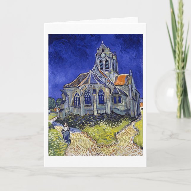 Die Kirche in Auvers, Van Gogh Karte (Vorderseite)