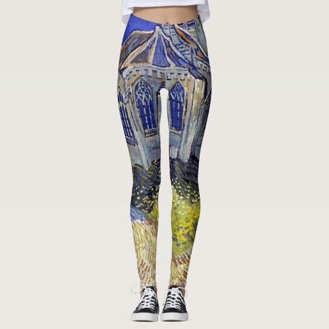 Die Kirche in Auvers, Van Gogh Leggings (Vorderseite)
