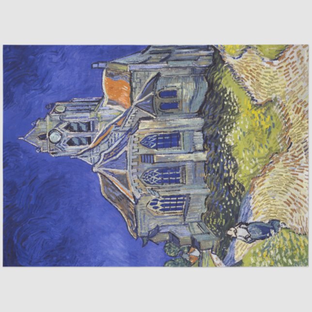 Die Kirche in Auvers, Van Gogh Seidenpapier (Vorderseite)
