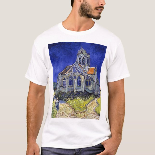 Die Kirche in Auvers, Van Gogh T-Shirt (Vorderseite)