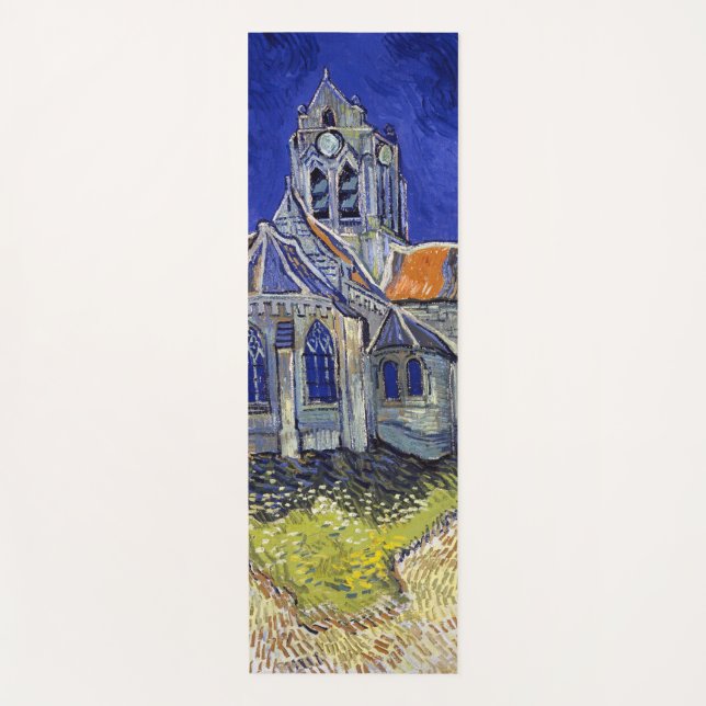 Die Kirche in Auvers, Van Gogh Yogamatte (Vorderseite)