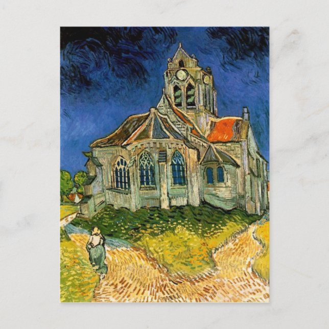 Die Kirche in Auvers von Vincent Van Gogh Postkarte (Vorderseite)