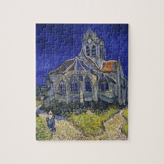 Die Kirche in Auvers von Vincent van Gogh Puzzle (Vertikal)