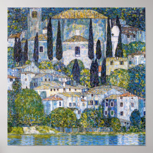 Die Kirche in Cassone Gustav Klimt Poster