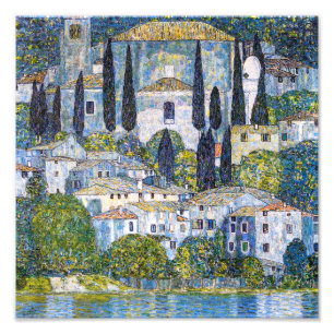 Die Kirche in Cassone Gustav Klimt Poster