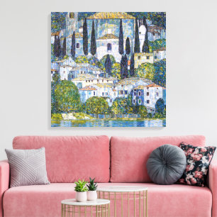Die Kirche in Cassone Gustav Klimt Poster Leinwanddruck