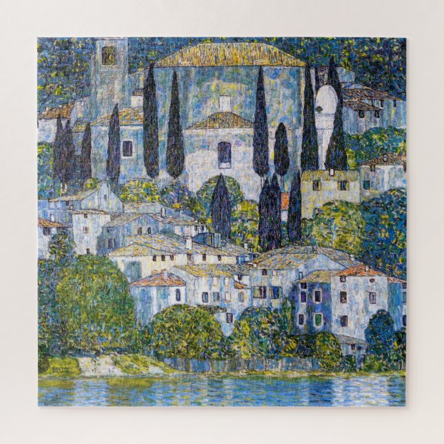 Die Kirche in Cassone | Gustav Klimt | Poster Puzzle (Vertikal)