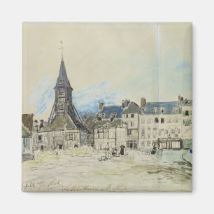 Die Kirche Sainte-Catherine, Honfleur, 1864 Magnet