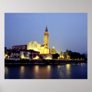 Die Kirche Sant'Anastasia in Verona, Italien. Poster