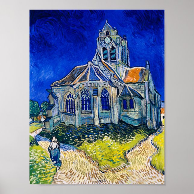 Die Kirche von Auvers-sur-Oise von Vincent van Gog Poster (Vorne)