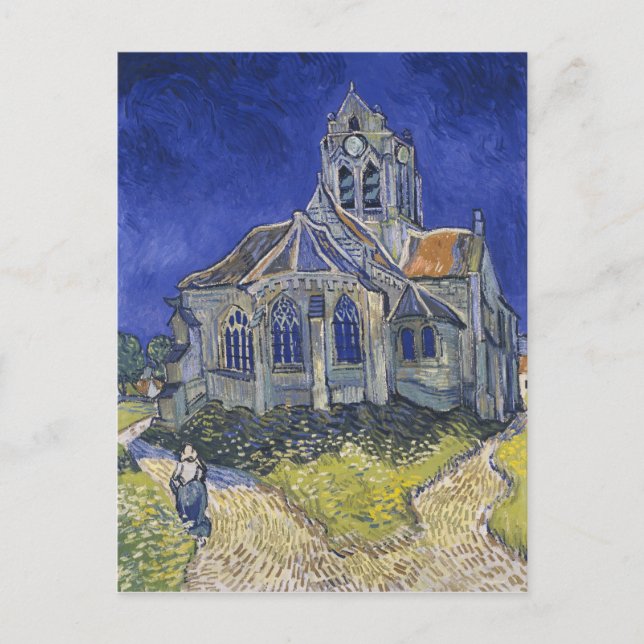 Die Kirche von Auvers von Vincent van Gogh Postkarte (Vorderseite)
