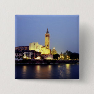 Die Kirche von Sant'Anastasia in Verona, Italien. Button