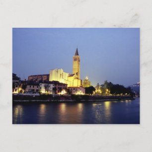 Die Kirche von Sant'Anastasia in Verona, Italien. Postkarte