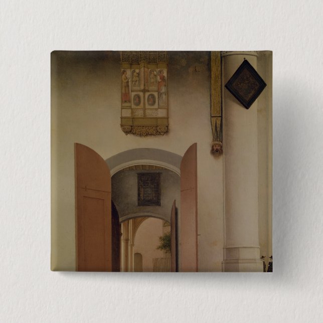 Die Kirche von St. Laurens, Alkmaar, 1661 Button (Vorderseite)