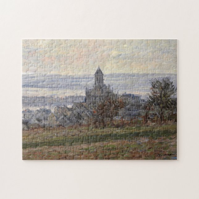 Die Kirche von Vetheuil Monet Frische Pasta machen Puzzle (Horizontal)