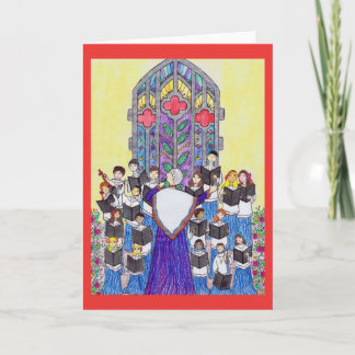 Die Kirchen-Chor-Gruß-Karte der Kinder Karte
