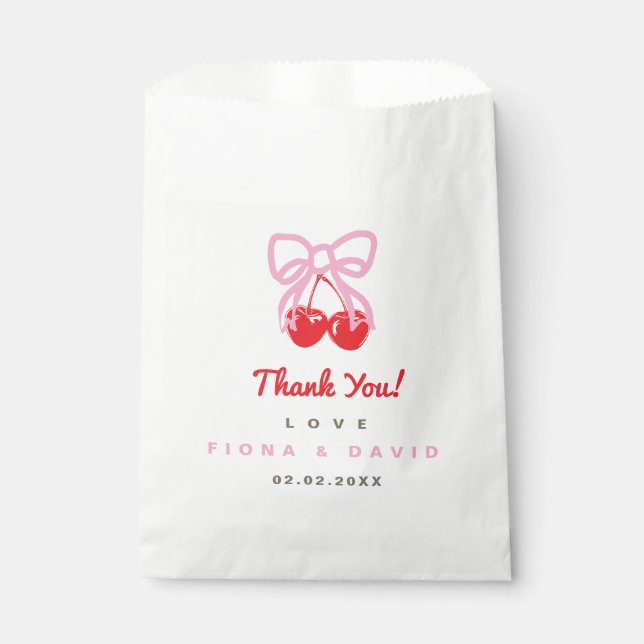 Die Kirsche auf der Babydusche Geschenktütchen (Vorderseite)