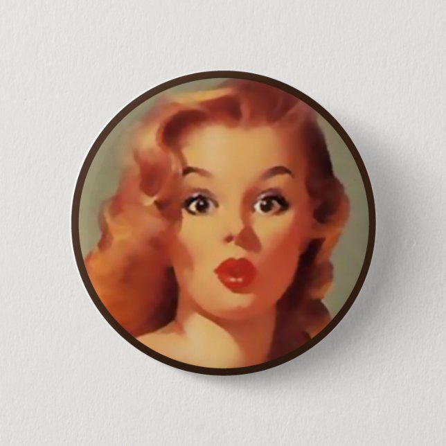 Die Kitsch-Bitches: Pin-Up-Porträts Button (Vorderseite)