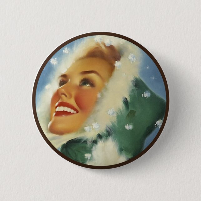 Die Kitsch-Bitches: Pin-Up-Porträts Button (Vorderseite)