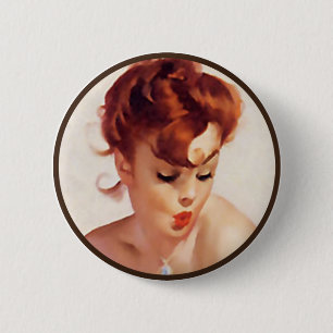 Die Kitsch-Bitches: Pin-Up-Porträts Button
