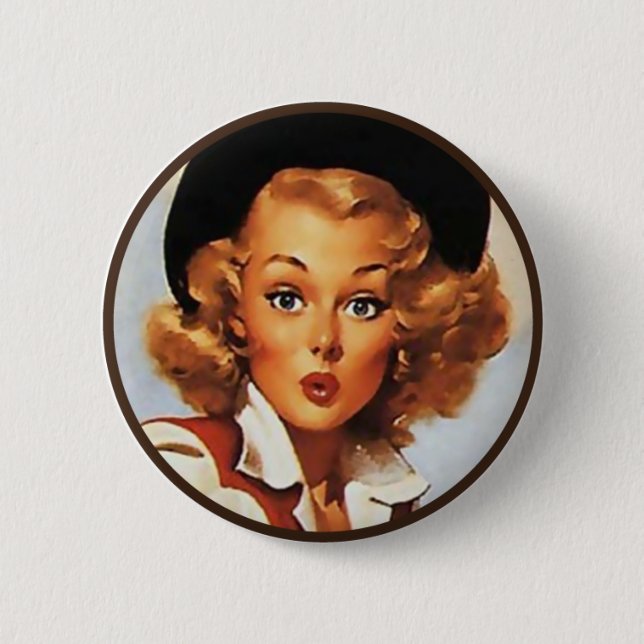 Die Kitsch-Bitches: Pin-Up-Porträts Button (Vorderseite)