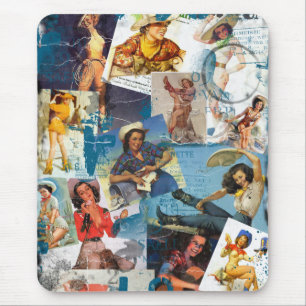 Die Kitsch Bitsch : Destroyed Cowgirl Pin-Ups Nr.2 Mousepad