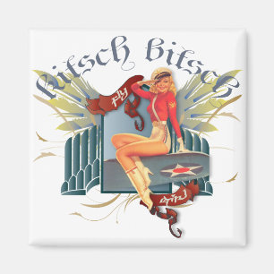 Die Kitsch Bitsch : Fly Girl Tattoo Pin-Up Magnet