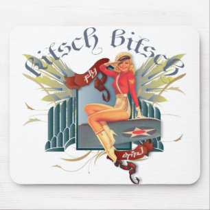 Die Kitsch Bitsch : Fly Girl Tattoo Pin-Up Mousepad