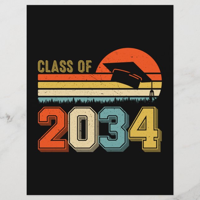 Die Klasse 2034 wächst mit dem ich vor dem Abschlu Briefbogen (Vorderseite)