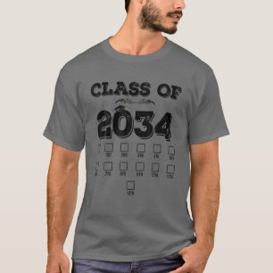 Die Klasse 2034 wächst mit mir am ersten Schultag T-Shirt