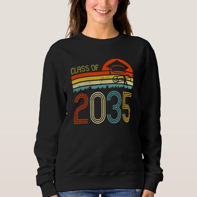 Die Klasse 2035 wächst mit dem ich vor dem Abschlu Sweatshirt (Vorderseite)