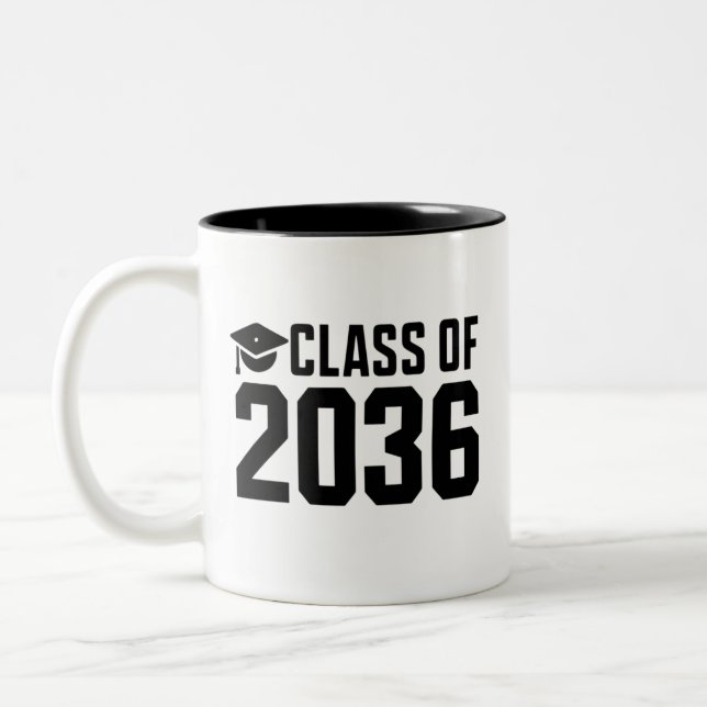 Die Klasse von 2036 wächst mit mir zurück zur Schu Zweifarbige Tasse (Links)