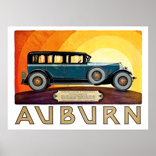 Die klassische Auburn-Limousine Poster (Vorne)