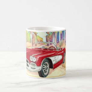 Die klassische Corvette in Palm Grove Kaffeetasse