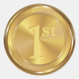 Die klassische Goldmedaille ist individuell einste Runder Aufkleber